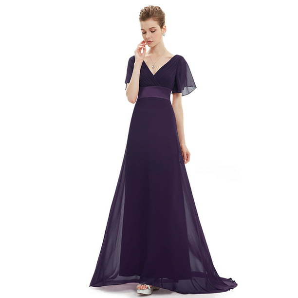 US Ever-Pretty Plus Size Long Formal Evening Party Dresses Chiffon Wedding Gowns
